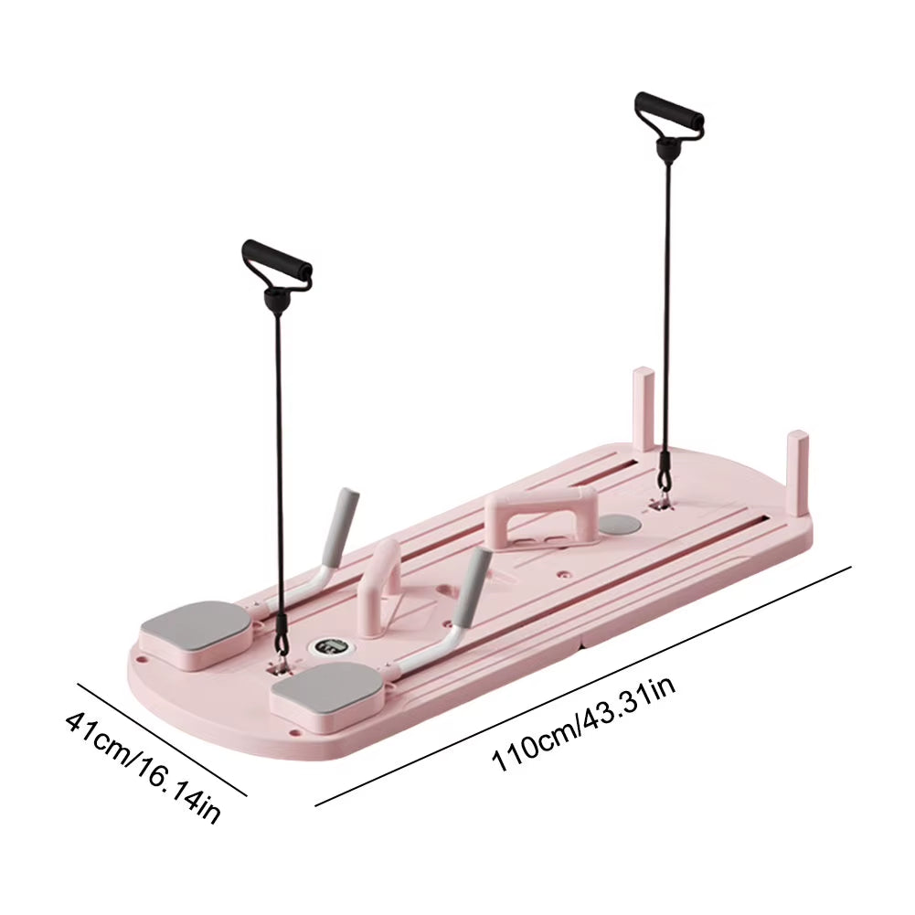 Abdominal Exercise Board with Automatic Rebound - Multifunctional Pilates Reformer Set for Leg and Arm Toning