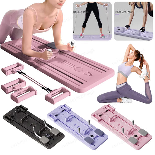 Abdominal Exercise Board with Automatic Rebound - Multifunctional Pilates Reformer Set for Leg and Arm Toning