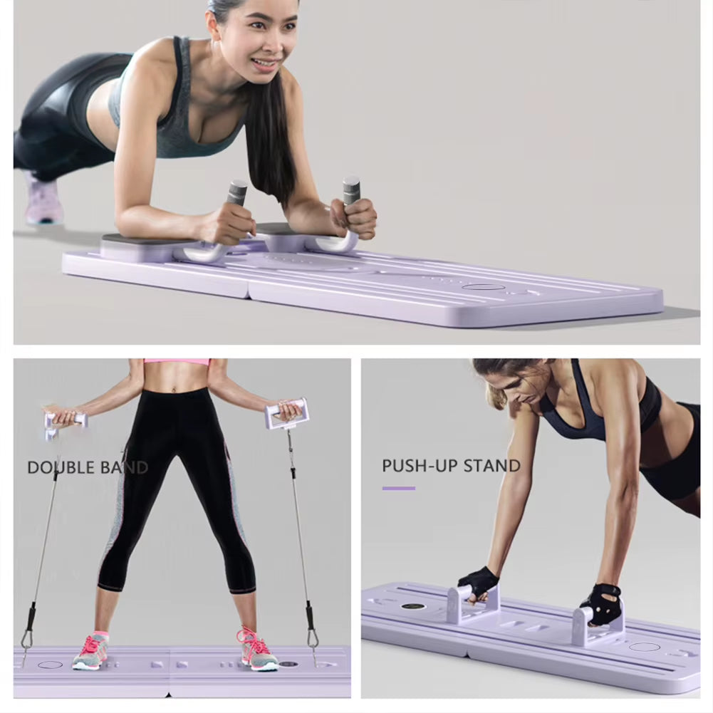 Abdominal Exercise Board with Automatic Rebound - Multifunctional Pilates Reformer Set for Leg and Arm Toning