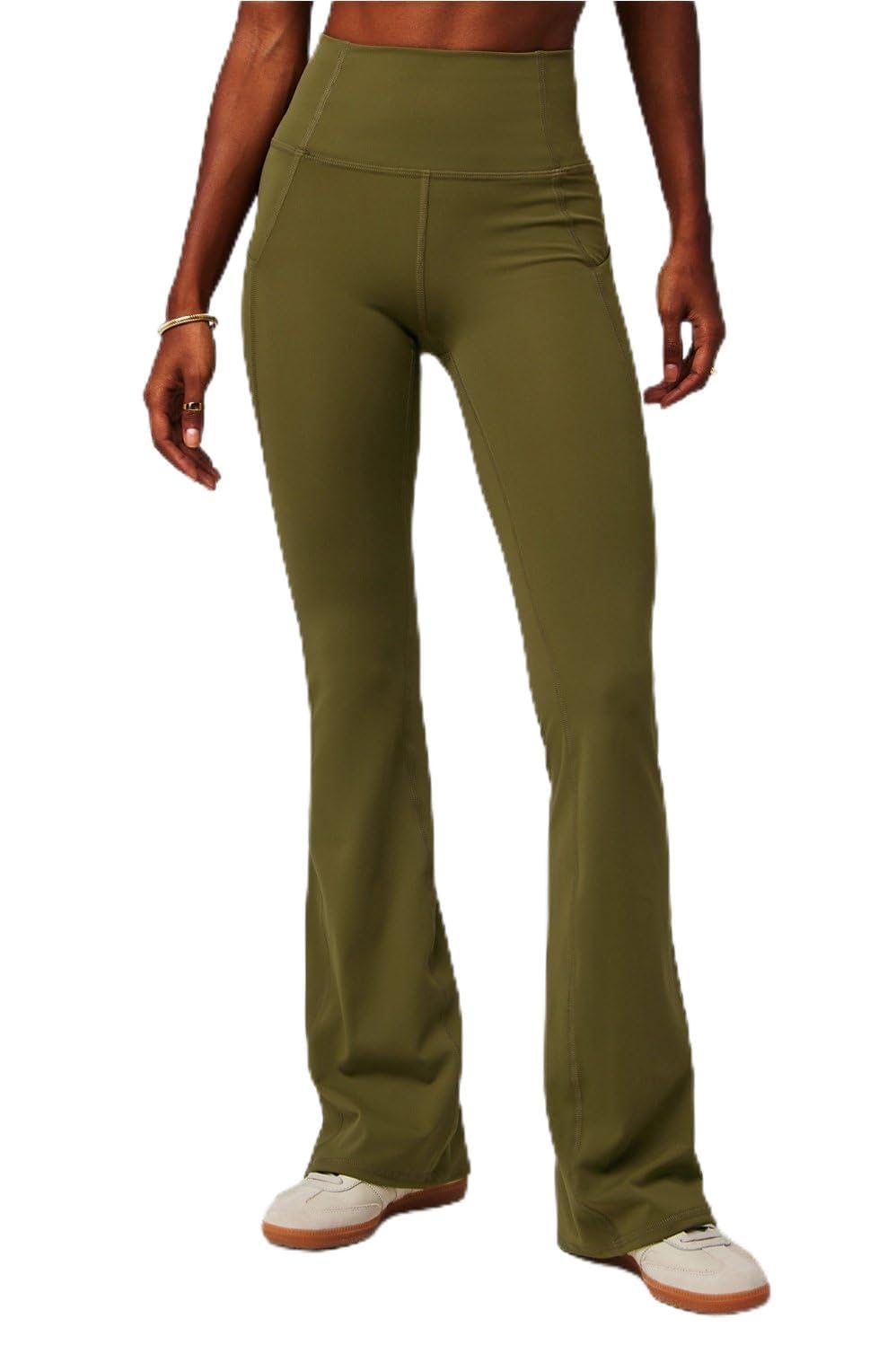 Fabletics Oasis Pureluxe - Zapatos acampanados de cintura alta para mujer, compresión ligera, suave como la mantequilla