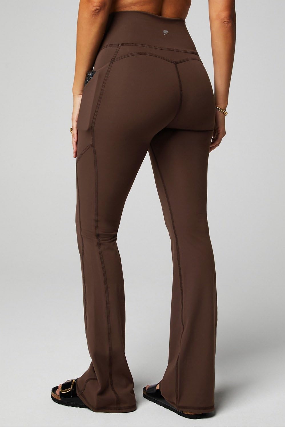 Fabletics Oasis Pureluxe - Zapatos acampanados de cintura alta para mujer, compresión ligera, suave como la mantequilla