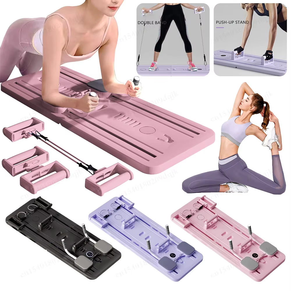 Abdominal Exercise Board with Automatic Rebound - Multifunctional Pilates Reformer Set for Leg and Arm Toning