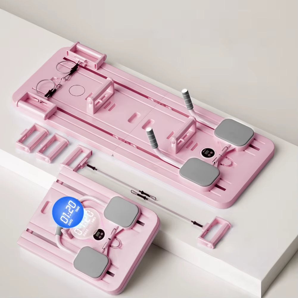 Abdominal Exercise Board with Automatic Rebound - Multifunctional Pilates Reformer Set for Leg and Arm Toning